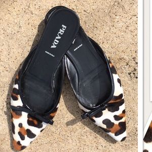 Prada Leopard Print slides